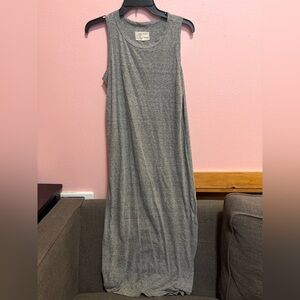 Current/Elliot Amour Hearts Muscle Tee Dress Size 2 M Ret $168 Gray Marled